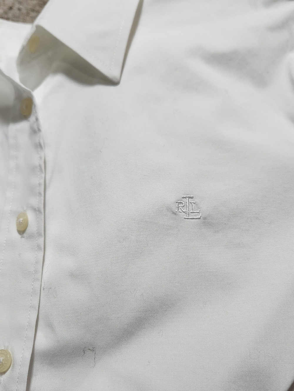 Lauren Ralph Lauren White Button-Down Shirt - Picture 9 of 13